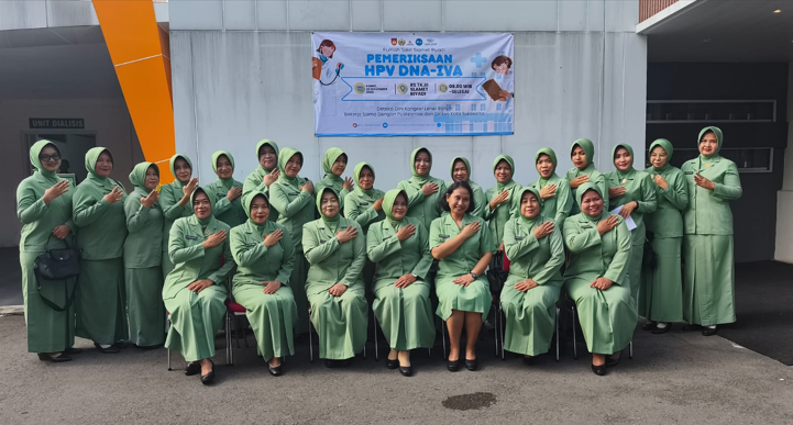 Pelaksanaan Pemeriksaan HPV / DNA Persit Jajaran Korem 074 dalam rangka hari Ibu  ke-97 