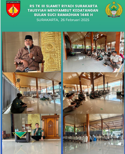 Rs Tk.III Slamet Riyadi Mengadakan Tausyiah Menyambut Kedatangan Bulan Suci Ramadhan 1446 H